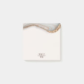 Post-it® Agate Pierre Marbre Nom du monogramme (Devant)