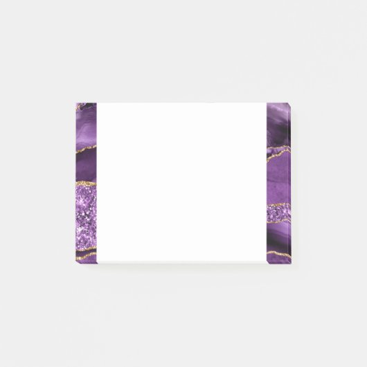 Post-it® Agate violet Parties scintillant or violet (Devant)