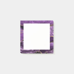 Post-it® Agate Violet violet or Parties scintillant Marbre 