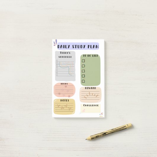 Post-it® agenda (Sur un bureau)