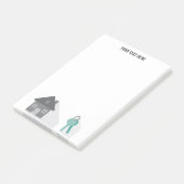 Post-it® Agent immobilier clés de maison simple (Incliné)