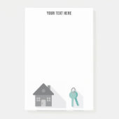 Post-it® Agent immobilier clés de maison simple (Devant)