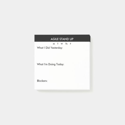 Post-it® Agile Stand Up Prep Notes (Devant)