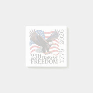 Post-it® Aigle américain Drapeau américain 250 ans de liber