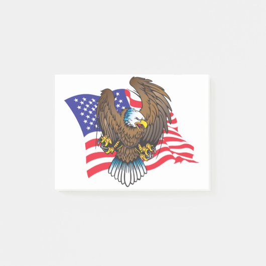 Post-it® Aigle et drapeau (Devant)