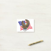 Post-it® Aigle et drapeau (Sur un bureau)