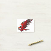 Post-it® Aigle Raptor Oiseau De Prey Attaquant Red Hawk (Sur un bureau)