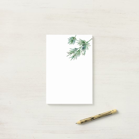 Post-it® Aiguilles de pin aquarelle (Sur un bureau)