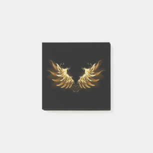 Post-it® Ailes d'Ange d'or sur arrière - plan noir