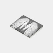 Post-it® AILES D'ANGE Gris Plumes Touchées Monogramme Perso (Incliné)