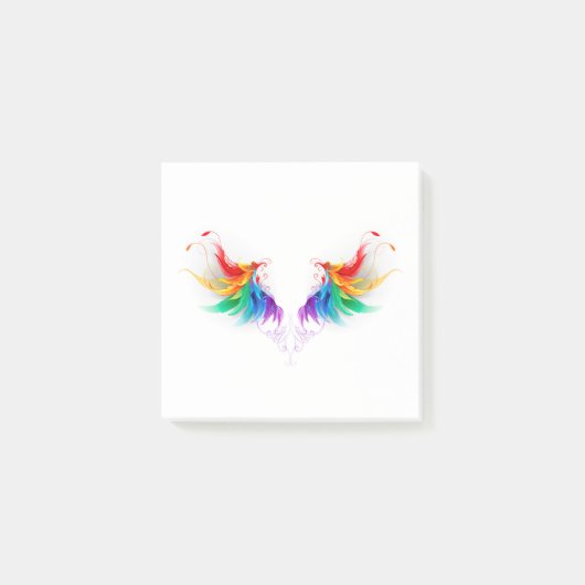 Post-it® Ailes fluffy arc-en-ciel (Devant)