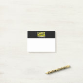 Post-it® Aime le tennis  (Sur un bureau)