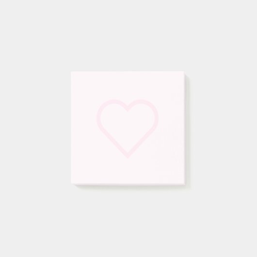 Post-it® Aimer des notes collantes avec coeur - Couleurs pe (Devant)