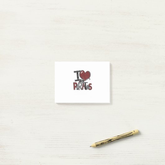 Post-it® Aimer mes pirates (Sur un bureau)