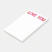 Post-it® Aimez-vous rose rouge (Incliné)