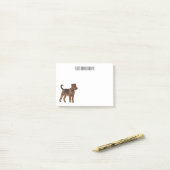 Post-it® Airedale terrier dog cartoon (Sur un bureau)