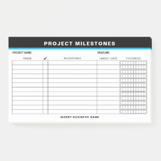 Post-it® Ajouter des jalons de projet de suivi de notes adh