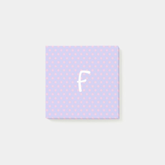 Post-it® Ajouter les notes post-it Pois violettes lumineuse (Devant)