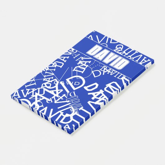 Post-it® Ajouter n'importe quel nom, nom collage En bleu & (Incliné)