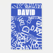 Post-it® Ajouter n'importe quel nom, nom collage En bleu & (Devant)