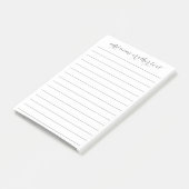 Post-it® Ajouter un nom - Calligraphie simple avec des lign (Incliné)