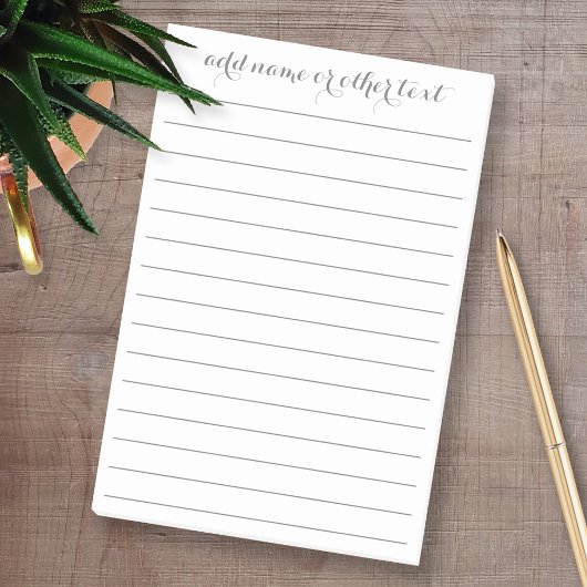 Post-it® Ajouter un nom - Calligraphie simple avec des lign
