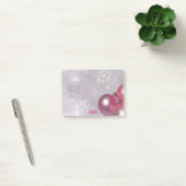 Post-it® Ajouter un nom Ornement rose et cadeau argent (Bureau)
