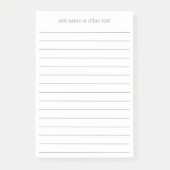 Post-it® Ajouter un nom - Police Serif simple avec des lign (Devant)