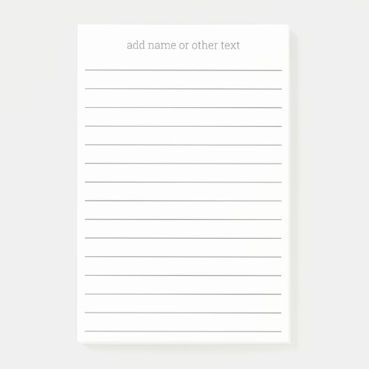 Post-it® Ajouter un nom - Police Serif simple avec des lign (Devant)