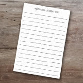 Post-it® Ajouter un nom - Police Serif simple avec des lign