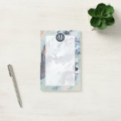 Post-it® Ajouter vos initiales | Mer polyphonique - Bleu (Bureau)