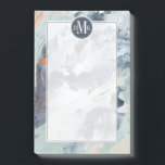 Post-it® Ajouter vos initiales | Mer polyphonique - Bleu<br><div class="desc">Mer polyphonique I de Victoria Borges. Comprend une multitude de couleurs appliquées dans les tourbillons,  les traits et les taches.</div>