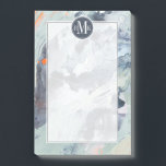 Post-it® Ajouter vos initiales | Mer polyphonique - Bleu<br><div class="desc">Mer polyphonique I de Victoria Borges. Comprend une multitude de couleurs appliquées dans les tourbillons,  les traits et les taches.</div>