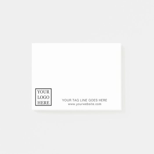 Post-it® Ajouter votre logo Business Promotionnels 4x3 (Devant)