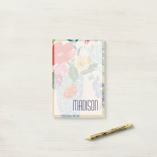 Post-it® Ajouter votre nom| Blossoms de printemps II (Sur un bureau)