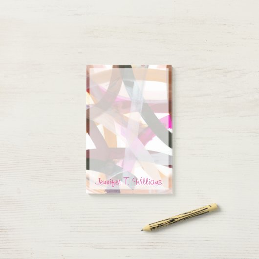 Post-it® Ajouter votre nom| Chemin infini II (Sur un bureau)