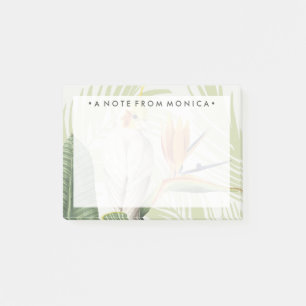 Post-it® Ajouter votre nom Feuilles de palmiers à oiseaux