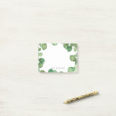 Post-it® Ajouter votre nom Feuilles Eucalyptus (Sur un bureau)