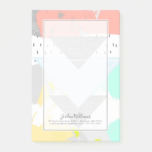 Post-it® Ajouter votre nom| Imprimer l'art géométrique (Devant)