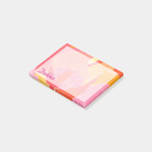 Post-it® Ajouter votre nom| Rose des choux IV (Incliné)