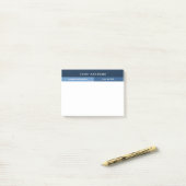 Post-it® Ajouter Votre Nom Simple Dark Blue (Sur un bureau)