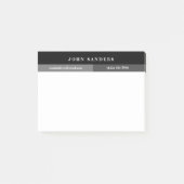 Post-it® Ajouter Votre Nom Simple Grey (Devant)