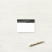 Post-it® Ajouter Votre Nom Simple Grey (Sur un bureau)