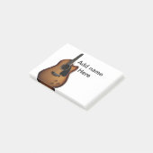 Post-it® Ajouter votre nom texte brun acoustique guitare éd (Incliné)