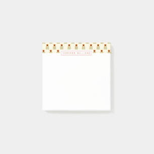 Post-it® Ajoutez votre floral orange scandinave nommé