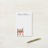 Post-it® Ajoutez votre Fox nommé de forestier de couronne (Sur un bureau)