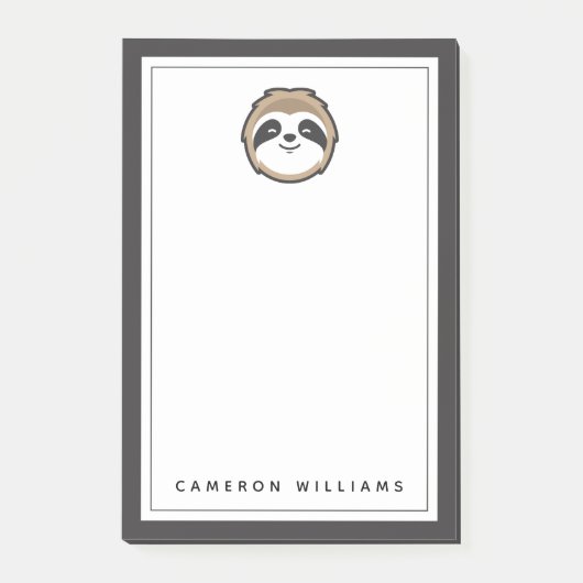 Post-it® Ajoutez votre mascotte nommée de paresse de | (Devant)