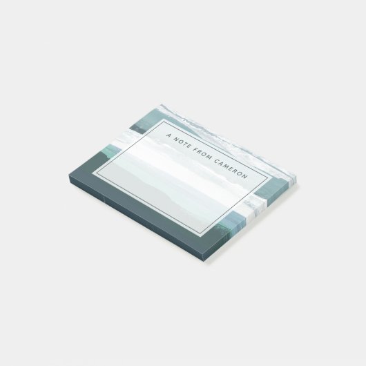 Post-it® Ajoutez votre mer | turquoise nommée (Incliné)