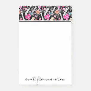 Post-it® Ajoutez votre motif au néon nommé de maquillag