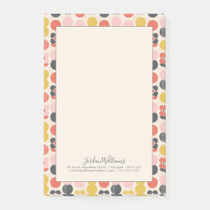 Post-it® Ajoutez votre motif de fleur moderne de la moitié